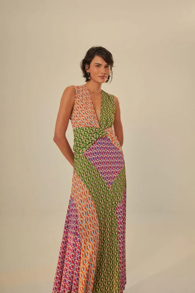 Mixed Cashew Knot Maxi Dress Women FARM Rio Maxi Dresses