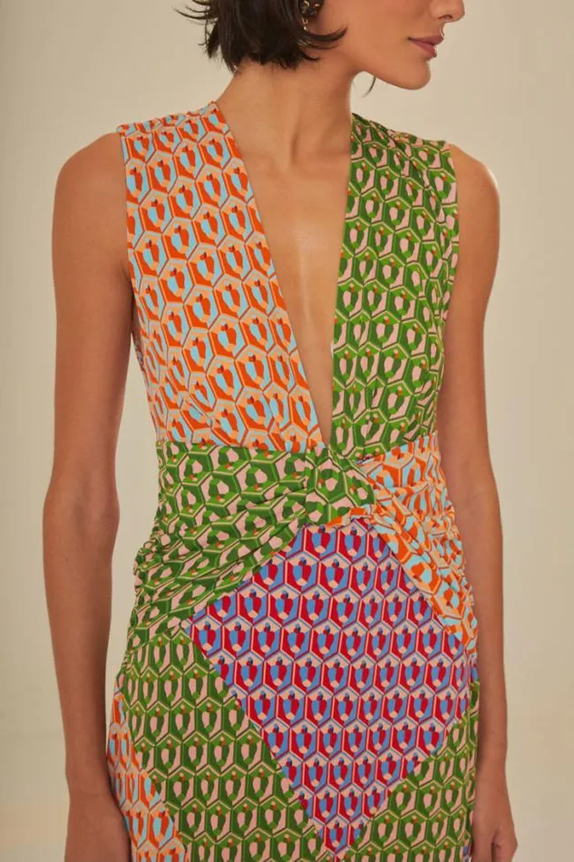 Mixed Cashew Knot Maxi Dress Women FARM Rio Maxi Dresses