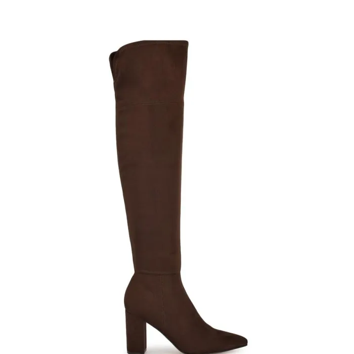 Miykah Over The Knee Boots Dark Brown Women Nine West Boots and Booties