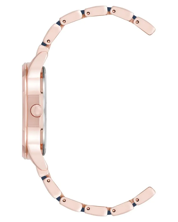 Modern Rubberized Bracelet Watch Blue Women Nine West Straps Modern Rubberized Bracelet Watch Blue Women Nine West Straps