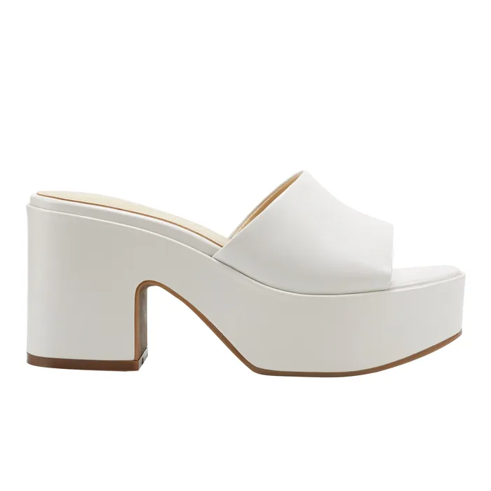 Mules and Slides Marc Fisher Women Forina Platform Slide Sandal Chic Cream