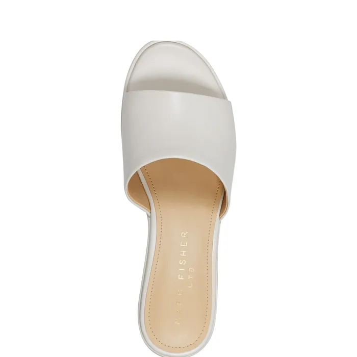 Mules and Slides Marc Fisher Women Forina Platform Slide Sandal Chic Cream