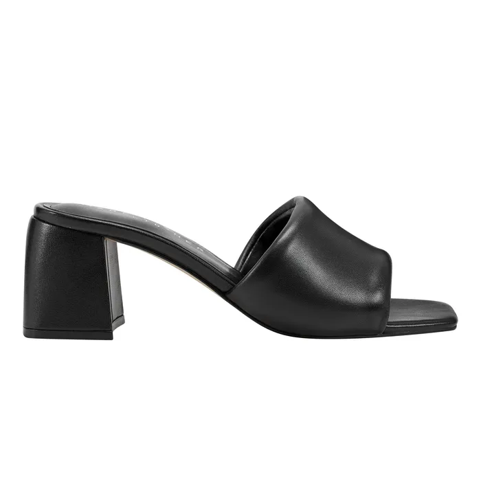 Mules and Slides Marc Fisher Women Nombra Block Heel Slide Sandal Black