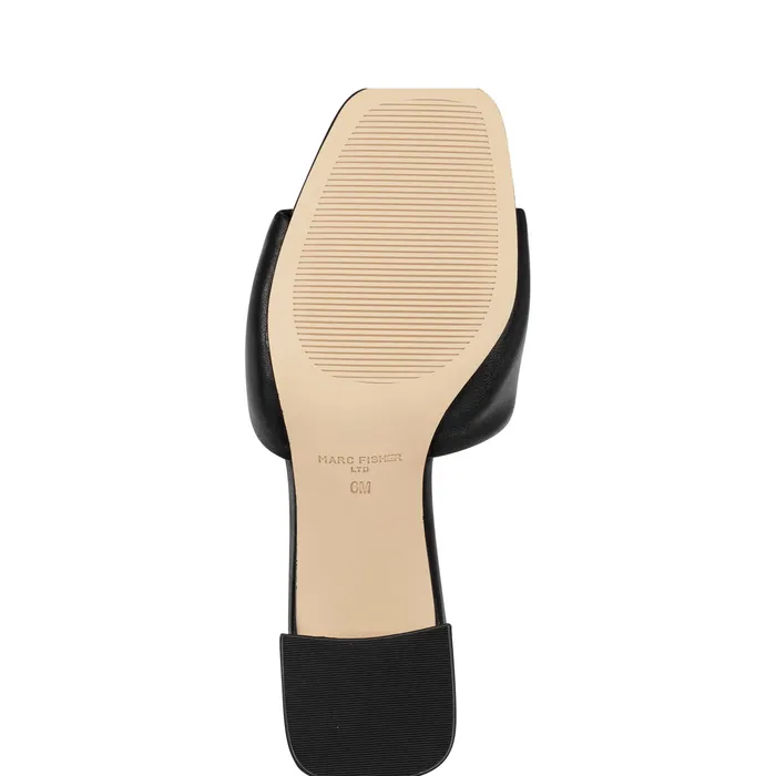 Mules and Slides Marc Fisher Women Nombra Block Heel Slide Sandal Black