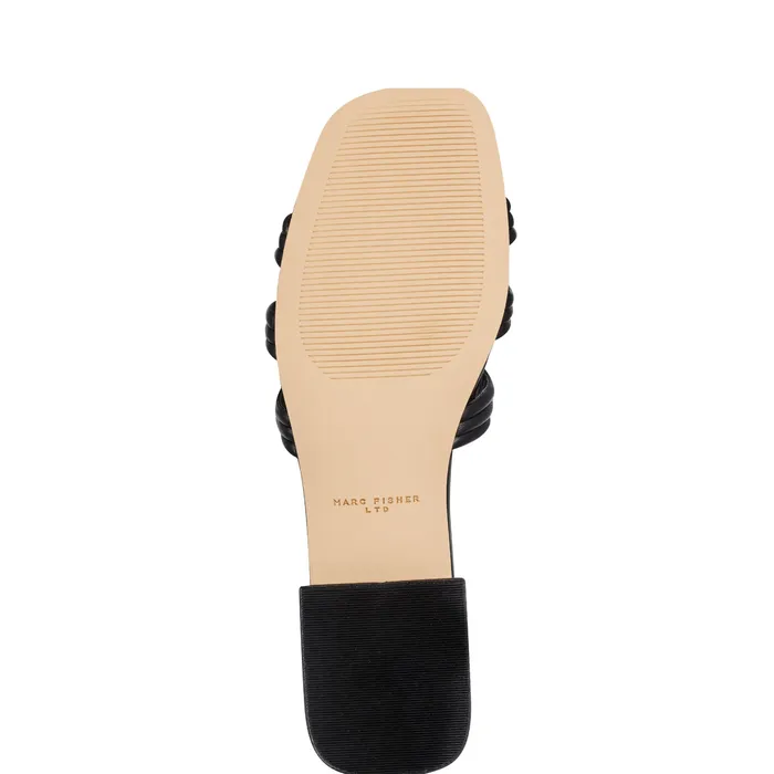 Mules and Slides Women Casara Slide Sandal Black Leather Marc Fisher