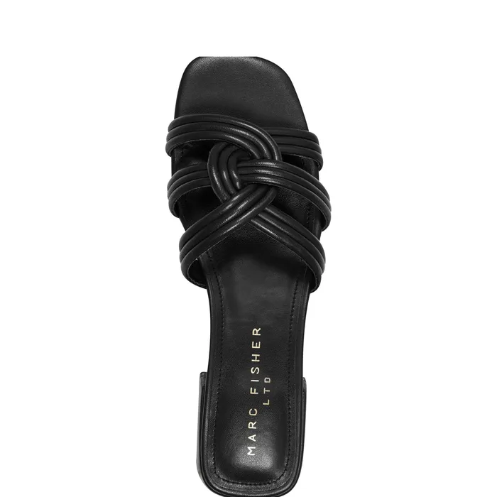 Mules and Slides Women Casara Slide Sandal Black Leather Marc Fisher