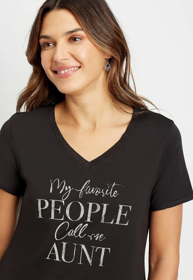My Favorite People Call Me Aunt Graphic Tee Women Maurices Tops