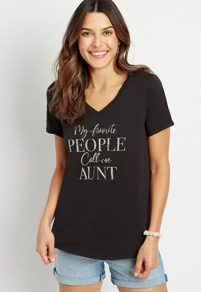 My Favorite People Call Me Aunt Graphic Tee Women Maurices Tops