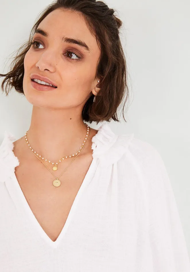 Necklaces Women Hush Andorra Pearl Necklace Gold