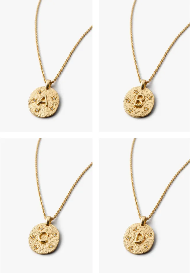 Necklaces Women Hush Cliara Initial Necklace Gold