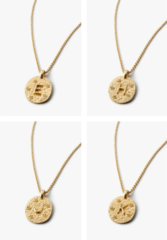 Necklaces Women Hush Cliara Initial Necklace Gold