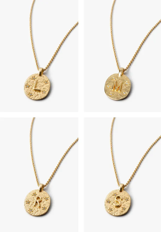 Necklaces Women Hush Cliara Initial Necklace Gold