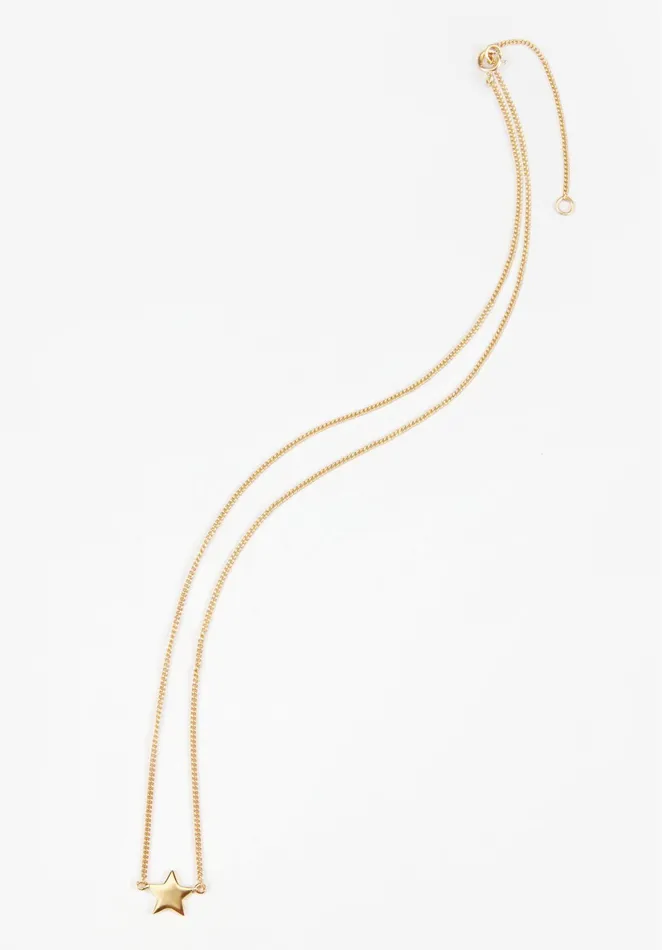 Necklaces Women Hush Hush Star Necklace Gold