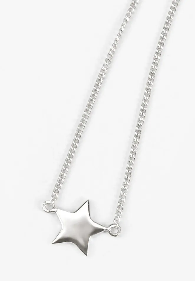 Necklaces Women Hush Hush Star Necklace Silver