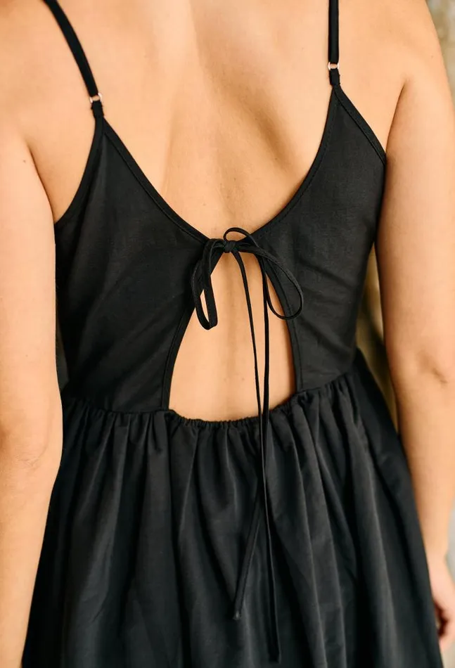 Neroni Dress Black Rosette Women Ciao Lucia Black Dresses