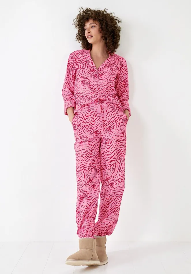 Nightwear Women Hush Elsa Printed Cotton Pyjamas Tiger Mark Pink