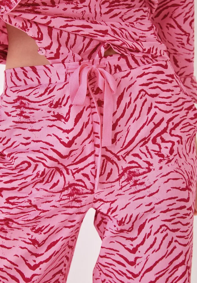 Nightwear Women Hush Elsa Printed Cotton Pyjamas Tiger Mark Pink