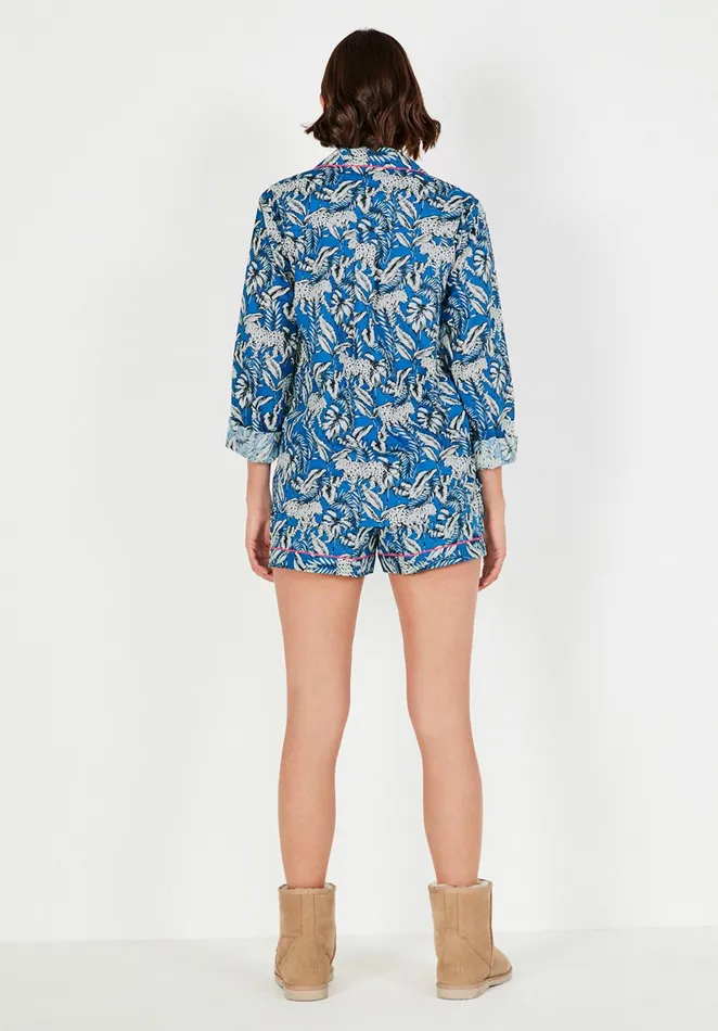 Nightwear Women Hush Elsa Printed Short Pyjamas Jungle Leopardblue