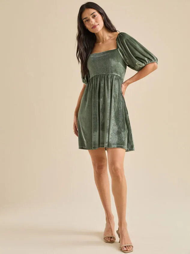 Noelle Velvet Mama Babydoll Dress Pinegreen Women Altar039d State Mama