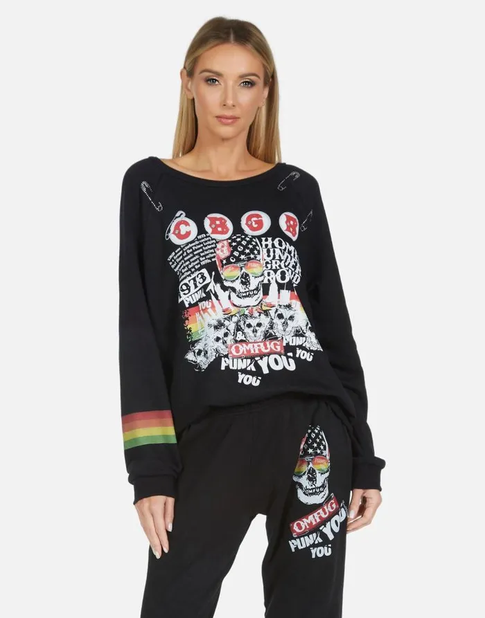 Noleta Punk CBGB Black Women Lauren Moshi Long Sleeve