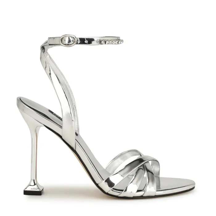 Noras Dress Sandals Silver Women Nine West Sandals