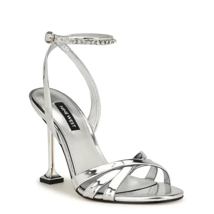 Noras Dress Sandals Silver Women Nine West Sandals Noras Dress Sandals Silver Women Nine West Sandals