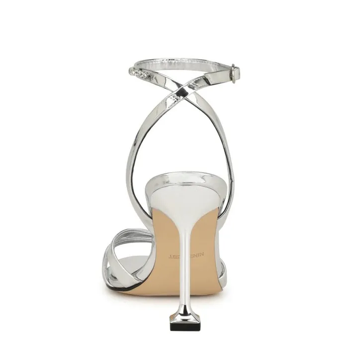 Noras Dress Sandals Silver Women Nine West Sandals Noras Dress Sandals Silver Women Nine West Sandals