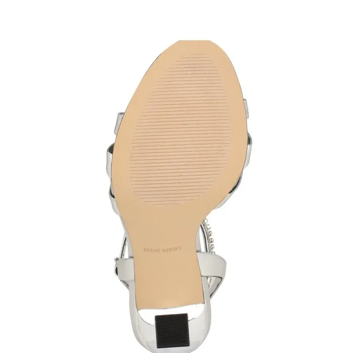 Noras Dress Sandals Silver Women Nine West Sandals Noras Dress Sandals Silver Women Nine West Sandals