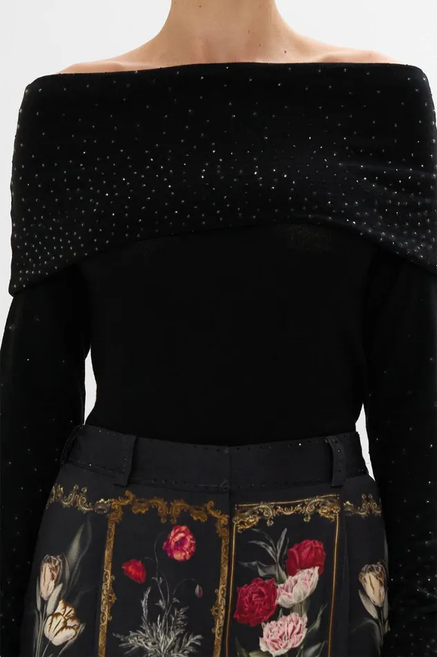 OFF SHOULDER KNIT TOP MAGIC IN THE MANUSCRIPTS Magic In The Manuscripts Womens Camilla Knitwear