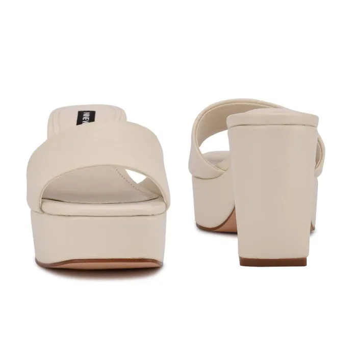 Oklee Platform Slide Sandals Chic Cream Women Nine West Sandals Oklee Platform Slide Sandals Chic Cream Women Nine West Sandals