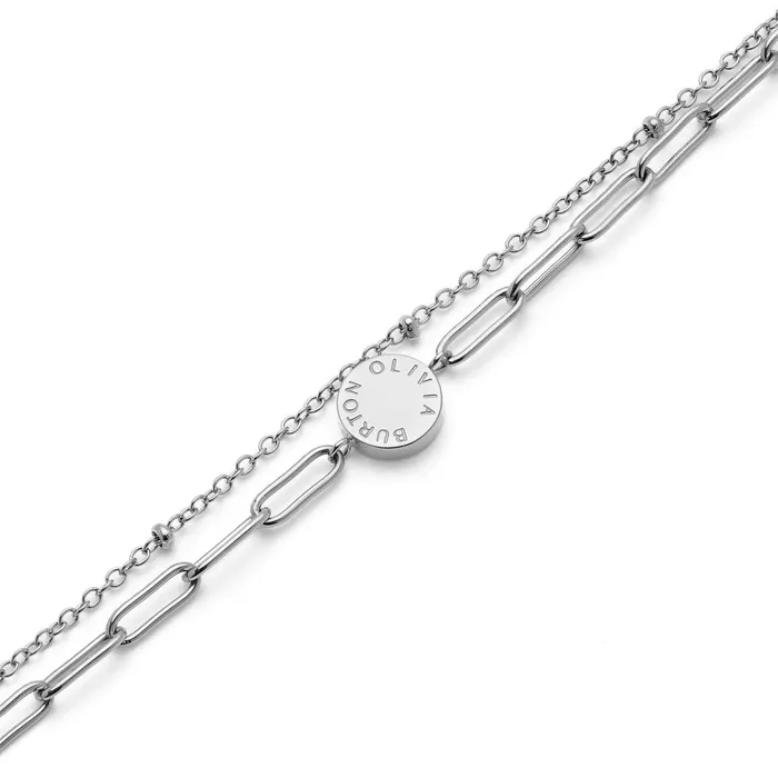 Olivia Burton Bracelets Women Illusion Silver Stacking Bracelet