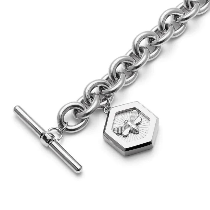 Olivia Burton Bracelets Women Minima Bee Silver Toggle Bracelet