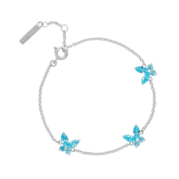 Olivia Burton Bracelets Women Silver and Blue Marquise Bracelet