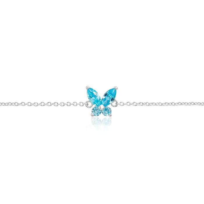 Olivia Burton Bracelets Women Silver and Blue Marquise Bracelet