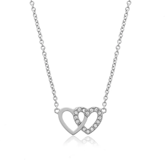 Olivia Burton Bracelets Women Silver Heart Bracelet and Necklace Gift Set