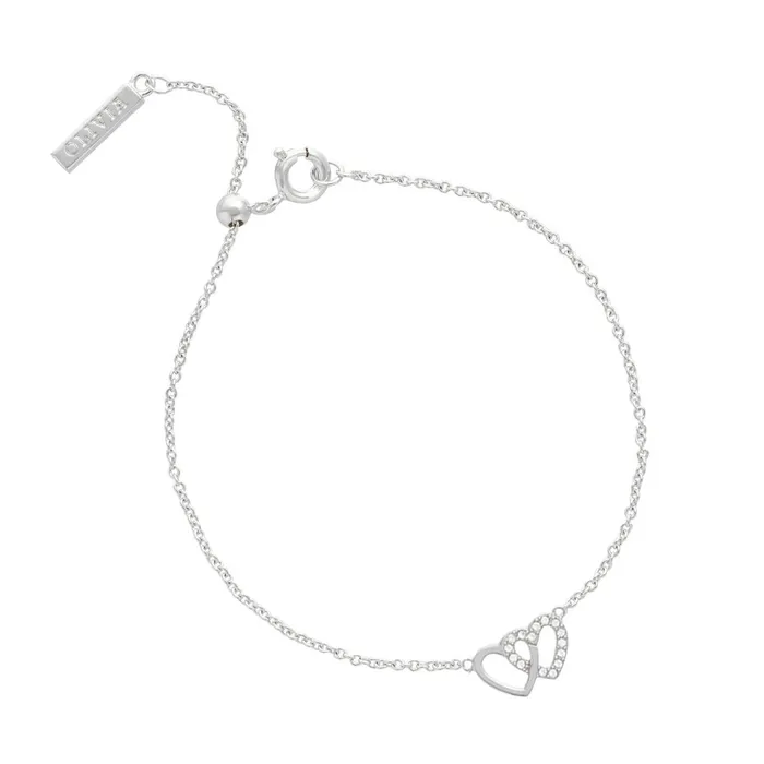 Olivia Burton Bracelets Women Silver Heart Bracelet and Necklace Gift Set