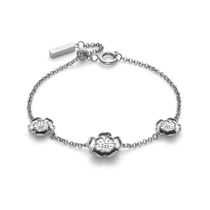 Olivia Burton Bracelets Women Tudor Rose Silver Tone Bracelet