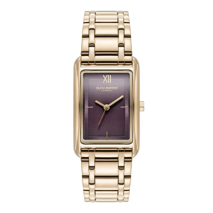 Olivia Burton Classic Watches Women 23mm Grove Midnight Plum and Rose Gold Bracelet Watch Olivia Burton Classic Watches Women 23mm Grove Midnight Plum and Rose Gold Bracelet Watch