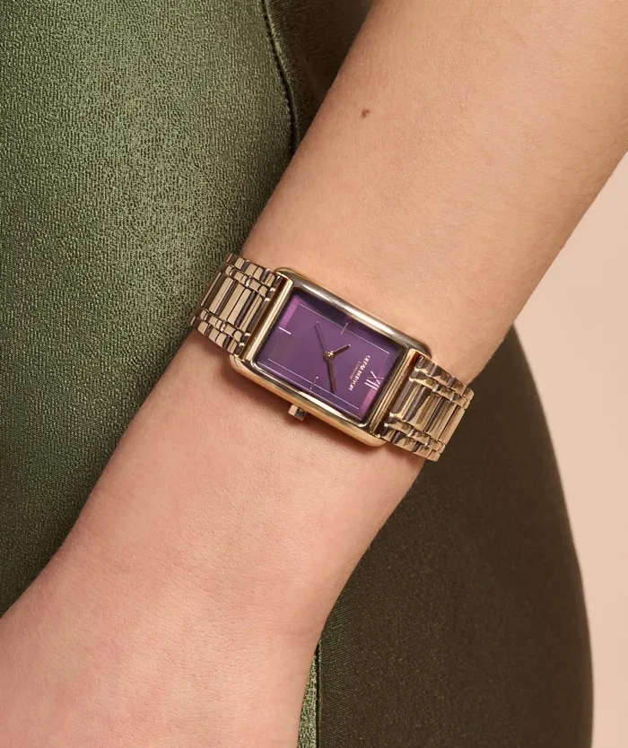 Olivia Burton Classic Watches Women 23mm Grove Midnight Plum and Rose Gold Bracelet Watch