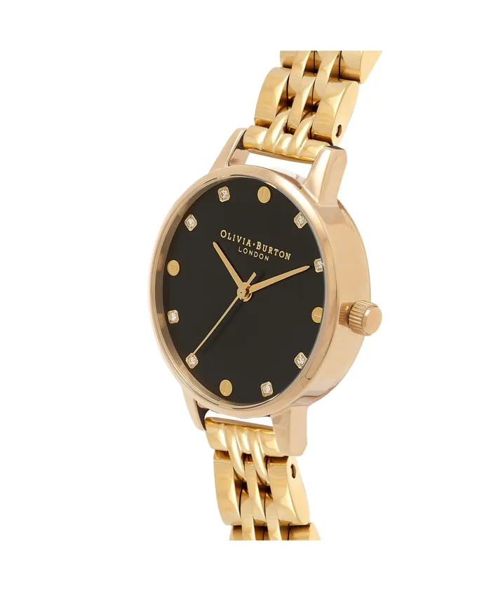 Olivia Burton Classic Watches Women 30mm Black and Gold Bracelet Watch