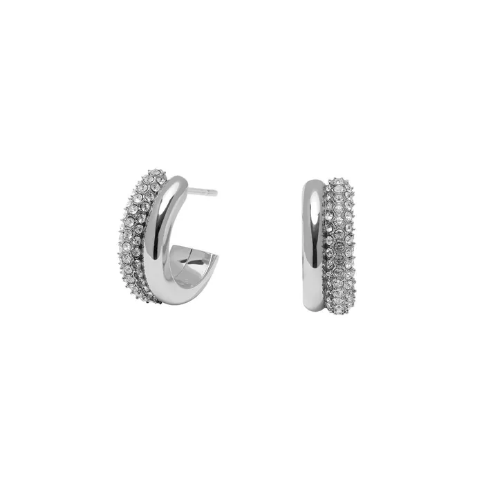 Olivia Burton Earrings Women Entwine Silver Hoop Earrings