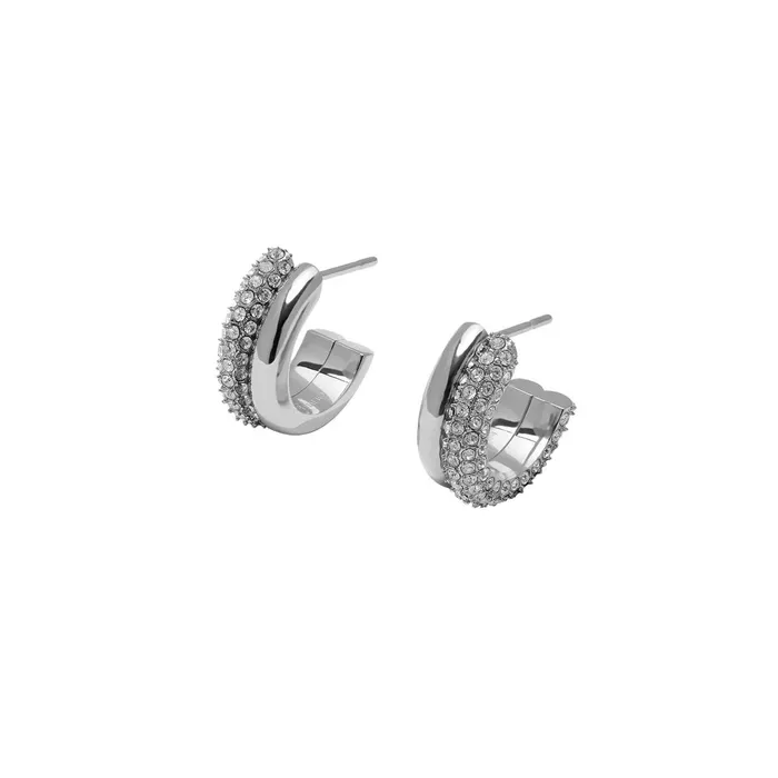 Olivia Burton Earrings Women Entwine Silver Hoop Earrings