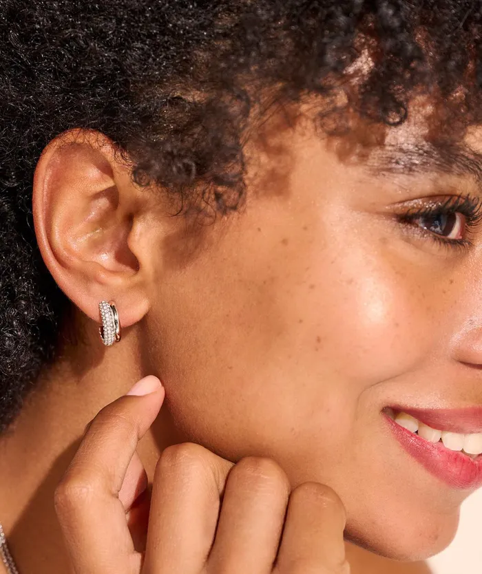 Olivia Burton Earrings Women Entwine Silver Hoop Earrings