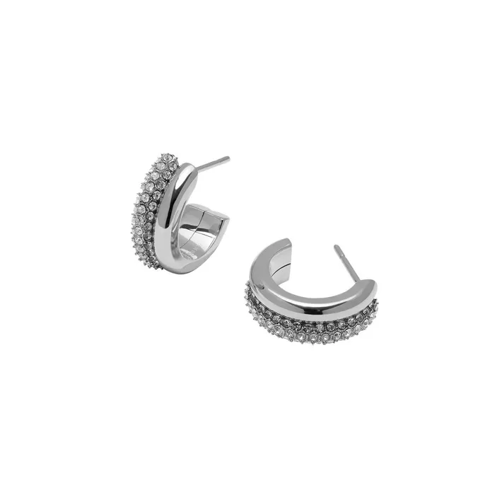 Olivia Burton Earrings Women Entwine Silver Hoop Earrings
