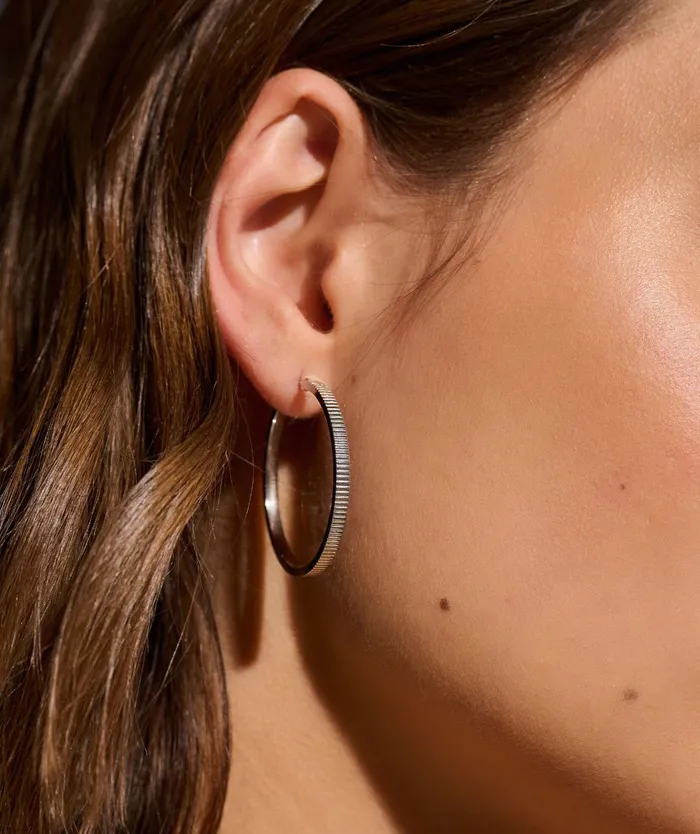 Olivia Burton Earrings Women Linear Silver Hoop Earrings Olivia Burton Earrings Women Linear Silver Hoop Earrings