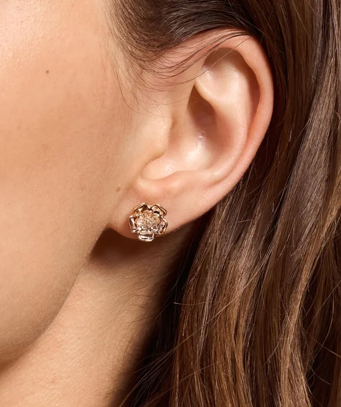Olivia Burton Earrings Women Tudor Rose Rose Gold Plated Stud Earrings