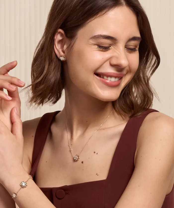 Olivia Burton Earrings Women Tudor Rose Rose Gold Plated Stud Earrings