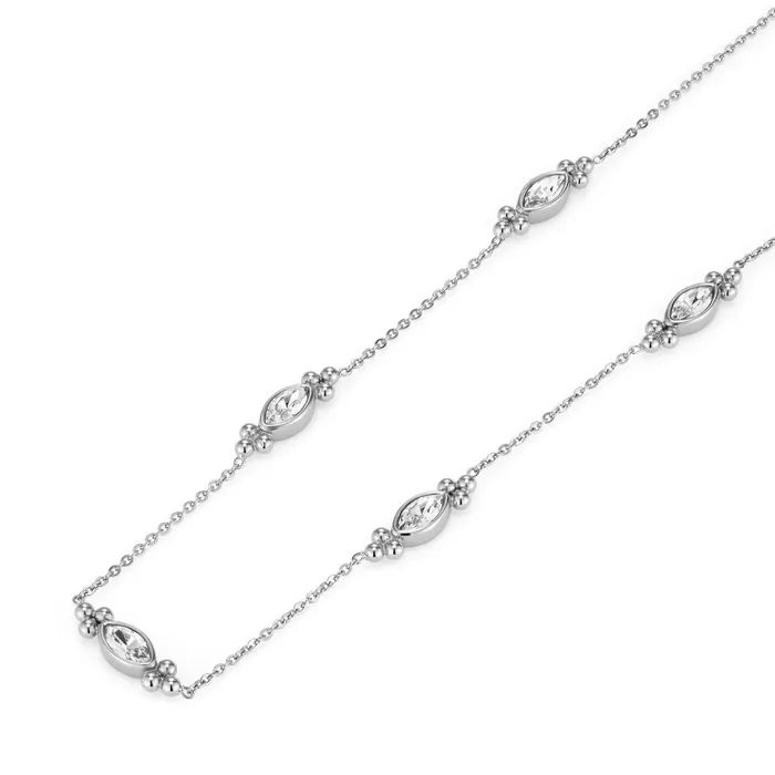 Olivia Burton Necklaces Women Dainty Silver Tone Necklace