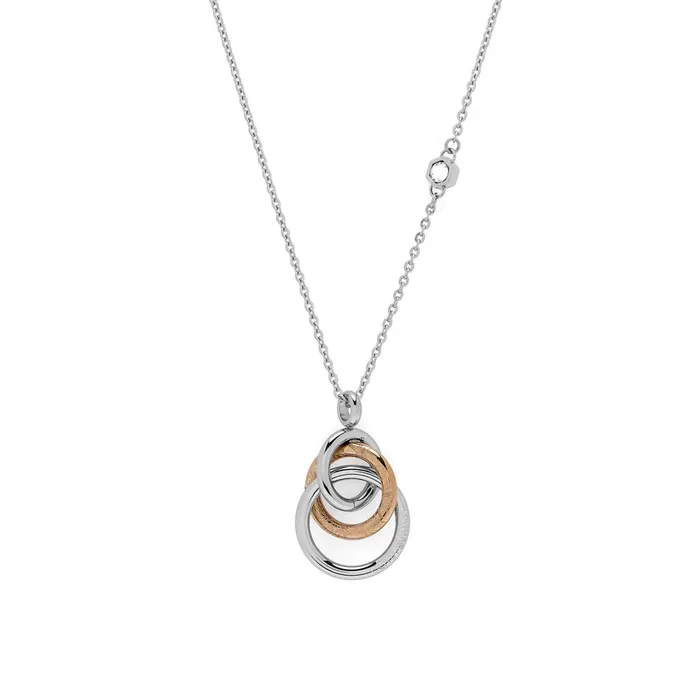 Olivia Burton Necklaces Women Encircle Silver and Rose Gold Plated Pendant Necklace