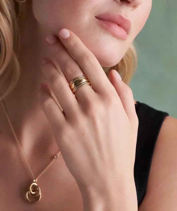 Olivia Burton Rings Women Ever Stacked Gold Plated Rings L